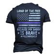 Month Of The Military Land Of Free Because My Daddy Is Brave Men's 3D T-Shirt Back Print Navy Blue