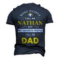 Nathan Name My Favorite People Call Me Dad Men's 3D T-shirt Back Print Navy Blue