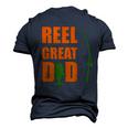 Orange FatherS Day For Fisherman Reel Great Dad Men's 3D T-Shirt Back Print Navy Blue