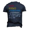 Papi Knows Everything Fathers Day For Dad Papa Men's 3D T-Shirt Back Print Navy Blue