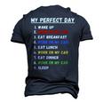 My Perfect Day Car Guy Car Mechanic Garage Men's 3D T-Shirt Back Print Navy Blue