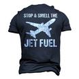 Pilot Airline Mechanic Jet Engineer Men's 3D T-Shirt Back Print Navy Blue