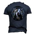 Pitbull Dad Viking Nordic Vikings Pit Bul Warrior Themed Men's 3D T-Shirt Back Print Navy Blue