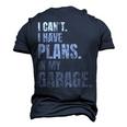 Plans Workshop Car Lovers My Garage Car Mechanic Men's 3D T-Shirt Back Print Navy Blue