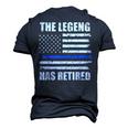 Police Officer The Legend Has Retired American Flag Cop Men's 3D T-shirt Back Print Navy Blue