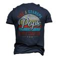 Pops Like A Grandpa Only Cooler Vintage Dad Fathers Day Men's 3D T-Shirt Back Print Navy Blue
