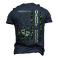 Promoted To Daddy 2023 First Time Fathers Day New Dad Men's 3D T-Shirt Back Print Navy Blue