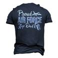 Proud Air Force Step Dad Air Force Graduation Usaf Step Dad Men's 3D T-Shirt Back Print Navy Blue
