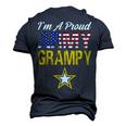Im A Proud Army Grampy Military Pride American Flag Men's 3D T-Shirt Back Print Navy Blue