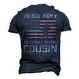 Proud Army National Guard Cousin Us Military Men's 3D T-Shirt Back Print Navy Blue
