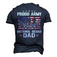 Proud Army National Guard Dad Usa Flag Military For 4Th July Men's 3D T-Shirt Back Print Navy Blue