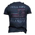 Proud Army National Guard Grandpa Us Military Men's 3D T-Shirt Back Print Navy Blue