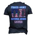 Proud Army National Guard Sister Usa Veteran Military Men's 3D T-Shirt Back Print Navy Blue