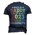 Proud Daddy Of A 2023 Kindergarten Graduate Son Daughter Dad Men's 3D T-Shirt Back Print Navy Blue