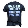 Proud Daddy Of Twins Father Twin Dad T Men's 3D T-Shirt Back Print Navy Blue