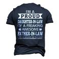 Im A Proud Daughter In Law Of Awesome Father In Law Men's 3D T-Shirt Back Print Navy Blue