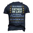 Proud Father In Law From An Awesome Daughter In Law Men's 3D T-Shirt Back Print Navy Blue