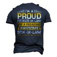 Im A Proud Father In Law Of A Awesome Son In Law Men's 3D T-Shirt Back Print Navy Blue