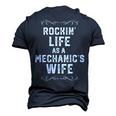 Proud Rockin Life As A Mechanics Wife Men's 3D T-Shirt Back Print Navy Blue