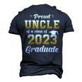 Proud Uncle Of A Class Of 2023 Graduate Senior 23 Men's 3D T-Shirt Back Print Navy Blue