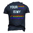 Quote Your Dad Is My Cardio Lgbt Lgbtq Men's 3D T-Shirt Back Print Navy Blue