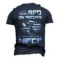 Red Friday Military Remember Everyone Deployed For My Niece Men's 3D T-Shirt Back Print Navy Blue