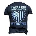 Remember Everyone Deployed Brother Military Red Friday Men's 3D T-Shirt Back Print Navy Blue