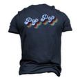 Retro Cute Pop Pop Best Grandpa Ever Birthday Idea Men's 3D T-shirt Back Print Navy Blue