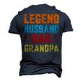 Retro Fathers Day Dad The Legend Husband Dad Grandpa Men's 3D T-shirt Back Print Navy Blue