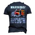 Sarcastic Trucker Tractor Trailer Fathers Day Truck Driver Men's 3D T-shirt Back Print Navy Blue