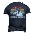 Smooth Collie Dad Best Dog Dad Ever Vintage Retro Men's 3D T-shirt Back Print Navy Blue
