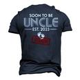 Soon To Be Uncle Again 2023 Gender Reveal Pregnancy Men's 3D T-Shirt Back Print Navy Blue