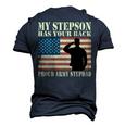 My Stepson Has Your Back Proud Army Stepdad Father Men's 3D T-Shirt Back Print Navy Blue