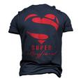 Super Boyfriend Superhero T Mother Father Day Men's 3D T-Shirt Back Print Navy Blue