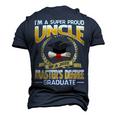 Im A Super Proud Uncle Of A 2023 Masters Degree Graduate Men's 3D T-Shirt Back Print Navy Blue