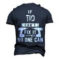 If Tio Cant Fix It No One Can Mexican Spanish Uncle Men's 3D T-Shirt Back Print Navy Blue