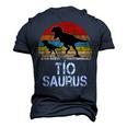 Tiosaurus Spanish Uncle Dinosaur Vintage Men's 3D T-Shirt Back Print Navy Blue