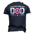 Top Vintage Dad Christmas Superhero Fathers Day Birthday Men's 3D T-Shirt Back Print Navy Blue