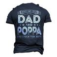 I Have Two Titles Dad And Poppa Papa Fathers Day Men's 3D T-Shirt Back Print Navy Blue