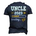 Uncle 2023 Loading Pregnancy Announcement Nephew Niece Men's 3D T-Shirt Back Print Navy Blue