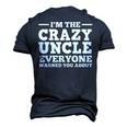 Uncle For Men Dad Brother Crazy Uncle Lovers Men's 3D T-Shirt Back Print Navy Blue