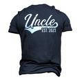 Uncle Est 2023 For Pregnancy Announcement Men's 3D T-Shirt Back Print Navy Blue