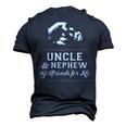 Uncle Nephew Friends Fist Bump Avuncular Cool Men's 3D T-Shirt Back Print Navy Blue