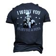 Uncle Sam I Want You To Get Me A Beer Men's 3D T-Shirt Back Print Navy Blue