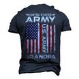United States Army Grandpa American Flag For Veteran Men's 3D T-Shirt Back Print Navy Blue