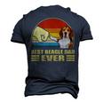 Vintage Best Beagle Dad Ever Bump Fit Dog Lover Men's 3D T-shirt Back Print Navy Blue
