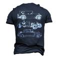 Vintage Cars Car Retro Automobiles Mechanic Men's 3D T-Shirt Back Print Navy Blue