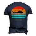 Vintage Helicopter Pilot T Pilot And Mechanic Men's 3D T-Shirt Back Print Navy Blue