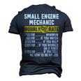 Vintage Small Engine Repair Mechanic Hourly Rate Men's 3D T-Shirt Back Print Navy Blue