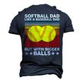 Vintage Softball Dad Like A Baseball Dad Us Flag Fathers Day Men's 3D T-Shirt Back Print Navy Blue